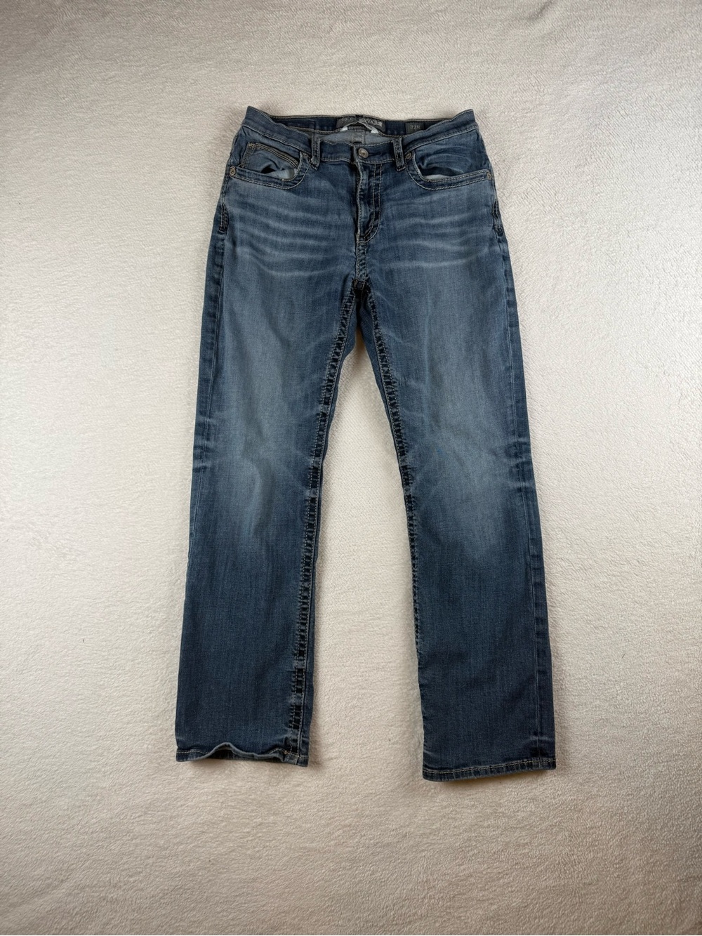 BKE Mens 32R Tyler Straight Leg Jeans Cotton Denim Stretch Medium Wash 31x32